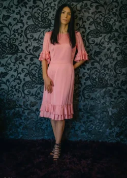 Rochie matase naturala roz