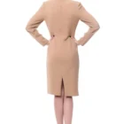 Rochie conica din matase cu volan la guler