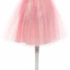 Fusta creata din tul corai deschis, alb si nude