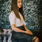 Fusta clos din dantela neagră