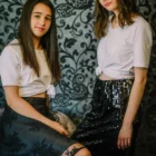 Fusta clos din dantela neagră