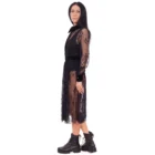 Rochie din dantela neagra cu detalii din catifea