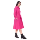 Rochie tip camasa, clos din bumbac fucsia