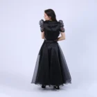 Bluza scurta din organza neagra