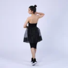 Fusta creata din organza neagra transparenta