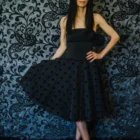 Fusta din tulle in clos cu buline