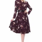 Rochie clos din bumbac imprimat