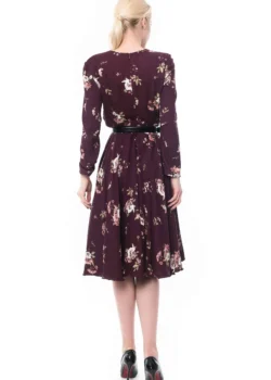 Rochie clos din bumbac imprimat