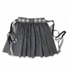 Fusta din bumbac in carouri si fir argintiu