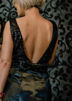 Rochie de cocktail cu bust din paiete - Image 2