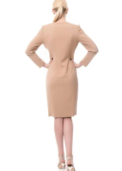 Rochie petrecuta din matase nude