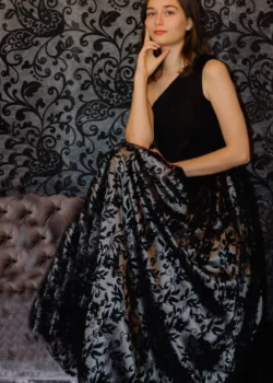 Rochie de seara, lunga pe un umar - Image 2