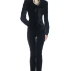 Sacou negru de catifea din matase naturala